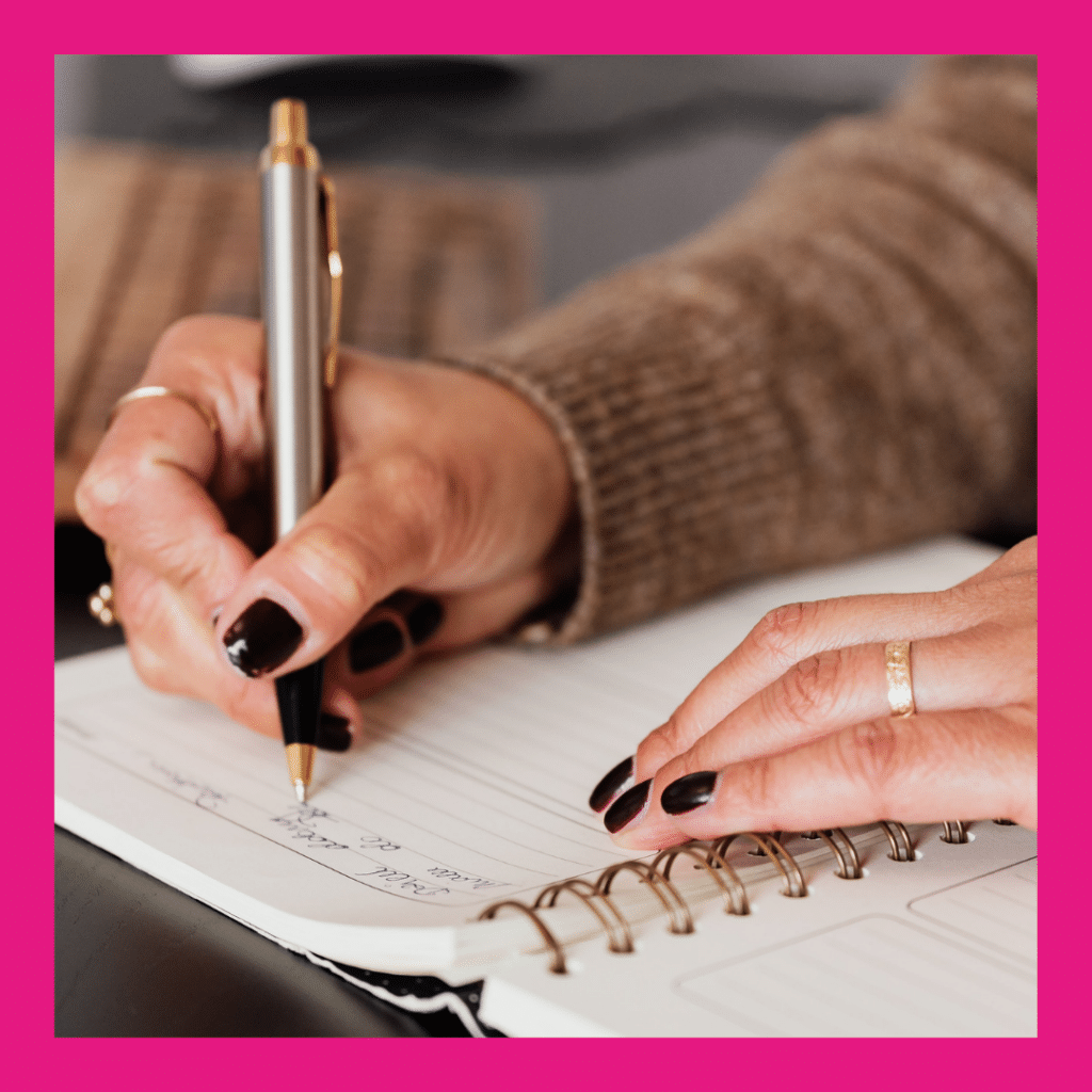 Writing in a diary for a life story book